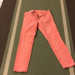 Gap Always Skinny jeans. Coral color. Sz 28